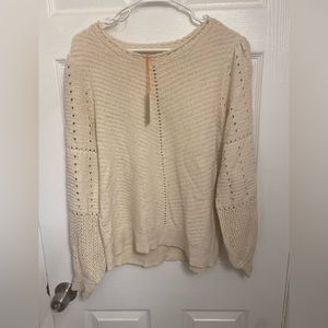 NWT knit sweater color cream size L